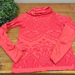 Climawear Orange/Pink Cowl Neck Seamless